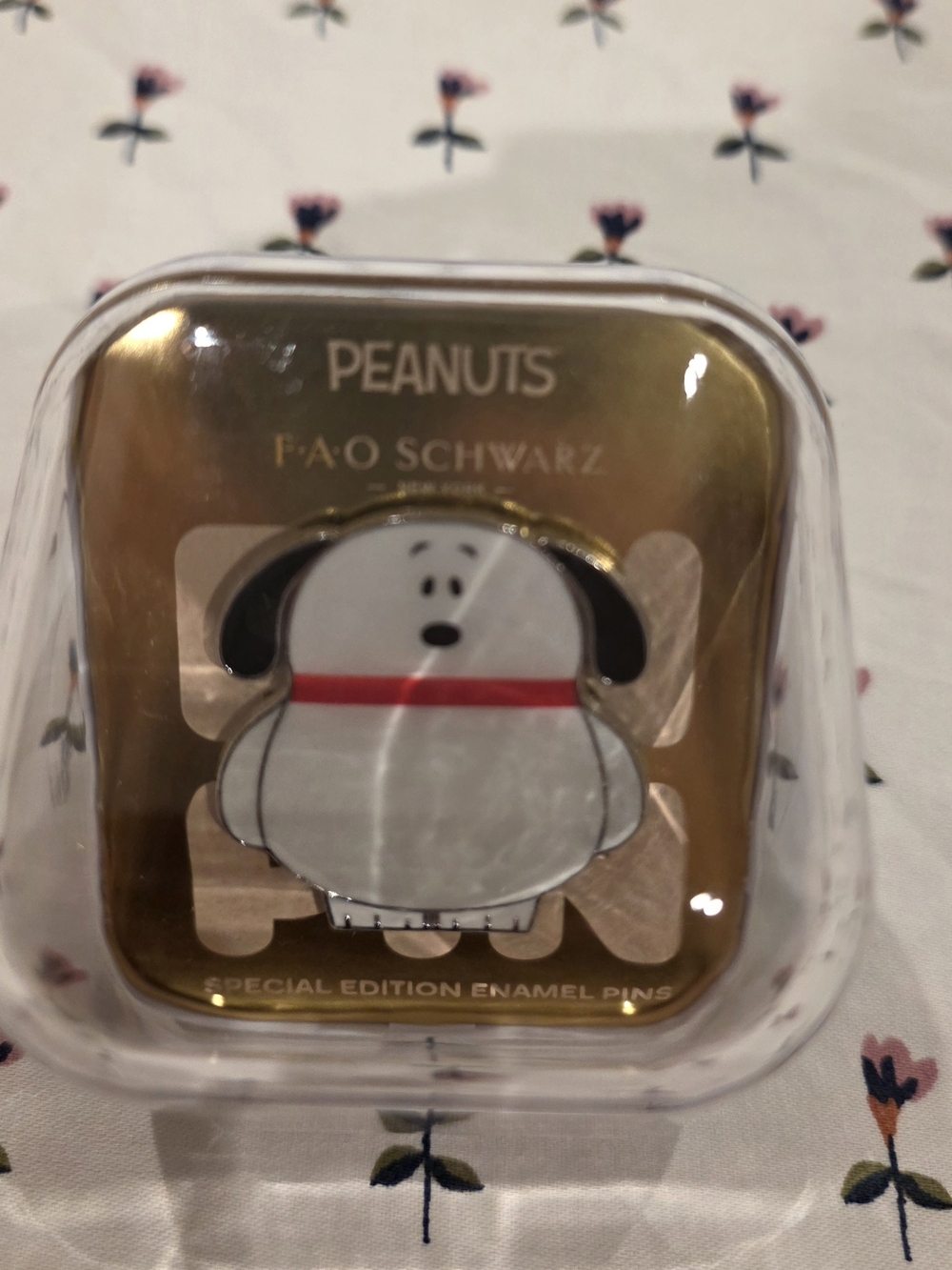 PEANUTS FAO Schwarz White & Black Dog Enamel Pin